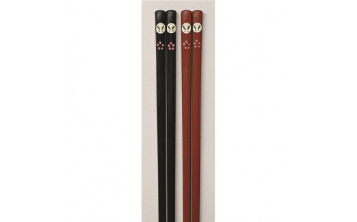 朱 5.0皿付二段重 福丸うさぎ (箸 2膳付き・手描) ｜会津若松 漆器 特産品 [0483]