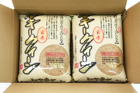 [定期便／6ヶ月] ミルキークイーン 玄米 5kg×2袋 二瓶商店｜令和7年 2025年 会津産 米 お米 こめ コメ 玄米 定期便 新米 [0974]