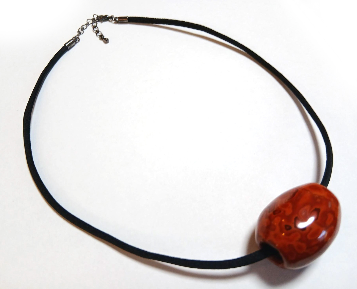 漆変り塗 チョーカー｜アクセサリー ネックレス 首飾り プレゼント 贈答 ギフト 会津若松 会津 会津漆 手作り [1129]