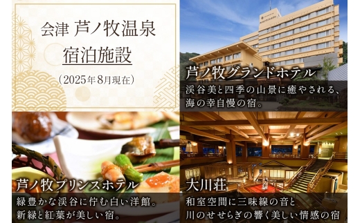 会津芦ノ牧温泉宿泊補助券10,000円分