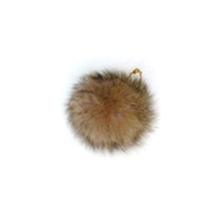 SAGAフォックス ポンポンチャーム (ベージュミックス)｜日本製 毛皮 リアルファー キーホルダー 飾り [0442]