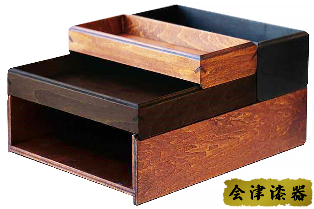 ulushiol fumibaco-Full Set｜会津若松 漆器 特産品 トレイ [0521]