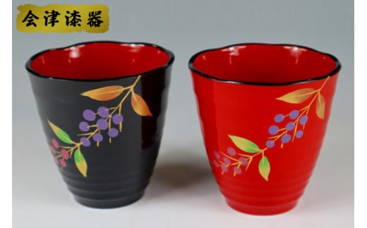 マグカップペア 紫式部｜会津若松 漆器 特産品 [0485]