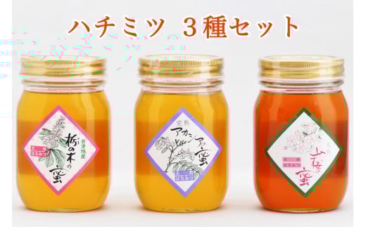 ハチミツ 3種セット｜会津若松 蜂蜜 はちみつ 天然ハチミツ [0619]