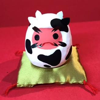 【伝統工芸品】干支 豆だるま（丑）1体、ミニチュアサイズ 干支 丑 ［小］1体 セット ※ 開運 願掛け 縁起物 魔除け