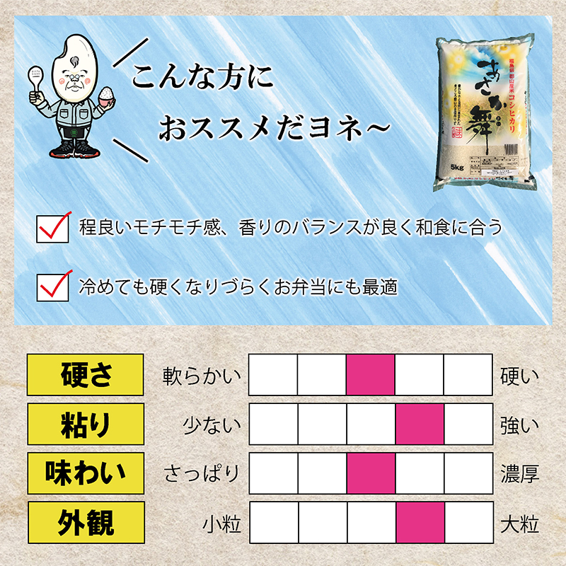 【令和7年産】福島県郡山産 あさか舞 コシヒカリ 精米 5kg【3か月定期便】 お米 ご飯 ブランド米 銘柄米 おにぎり お弁当 産地直送