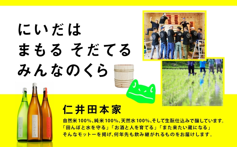 仁井田本家 にいだの頒布会 720ml×2本 2025年先行受付 9月～11月 毎月お届け 蔵限定 頒布会 定期便 日本酒 ランダム おまかせ 酒 天然水 米 米麹 酵母 酒蔵 お取り寄せ 送料無料 冷蔵 福島県 郡山市