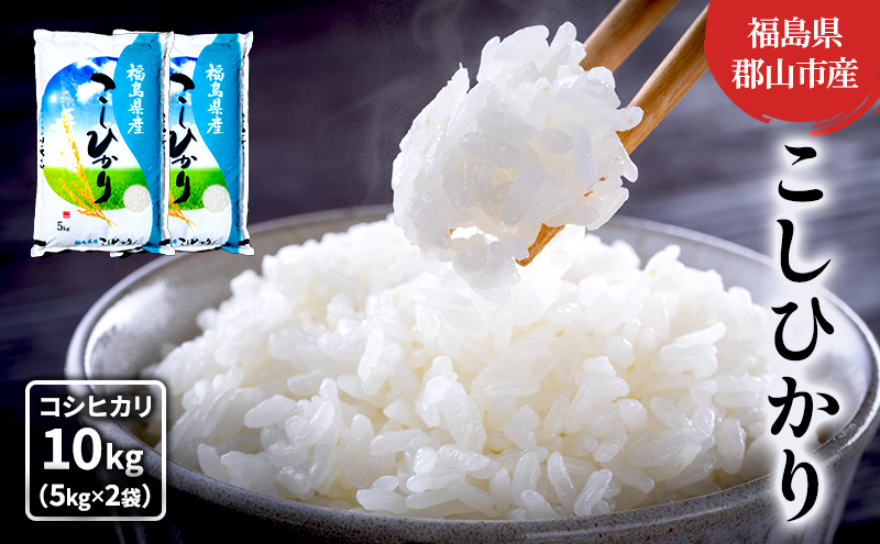 【令和7年産】コシヒカリ(白米) 10kg(5kg×2) お米 こめ コメ 精米 こしひかり 令和7年 福島