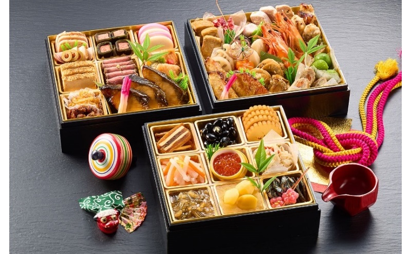 おせち おせち料理 「寿」 三段重 冷蔵 2026 三段 お節 贅沢 福島 福島県 郡山 郡山市 《オンライン決済》