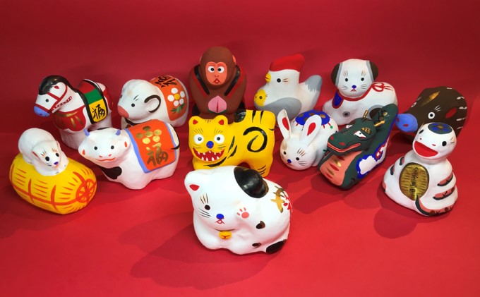 【伝統工芸品】ミニチュアサイズ 干支 12干支セット［大］13体