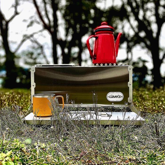CURVAPOD　焚き火台グリル炭壺【ZENYOU】ゼンヨウ禅蛹＆専用ロストルセット　ＢＢＱ　二次燃焼　錆びにくい　キャンプ　アウトドア　キャンプギア　防災　いわき市