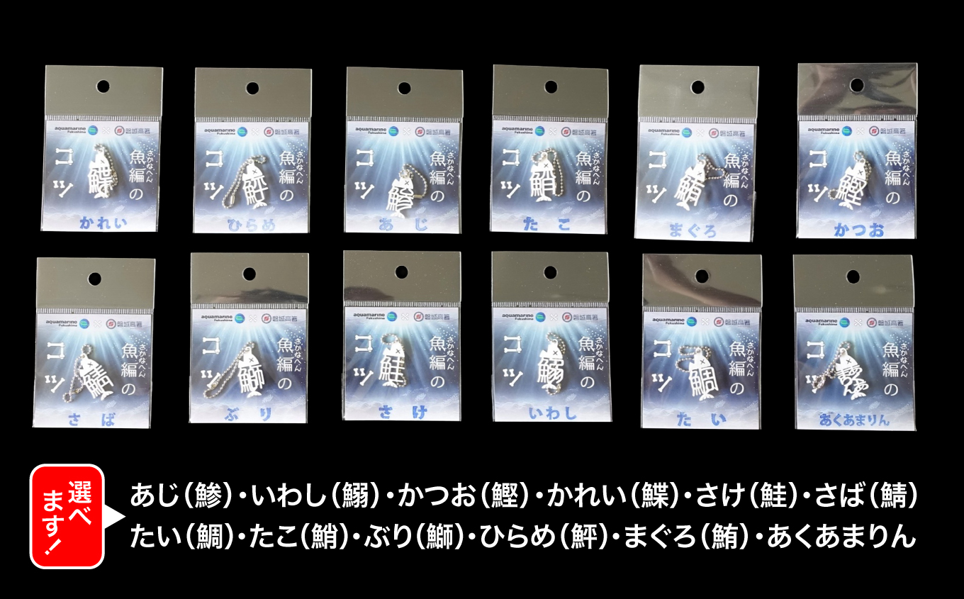 魚編のコツ（ボールチェーン） 選べる12種類！ | 魚編 漢字 コツ ボールチェーン キーホルダー 漢字雑貨 魚偏 かわいい 漢字グッズ プレゼント ギフト 学習 雑貨 キーチャーム | DF007