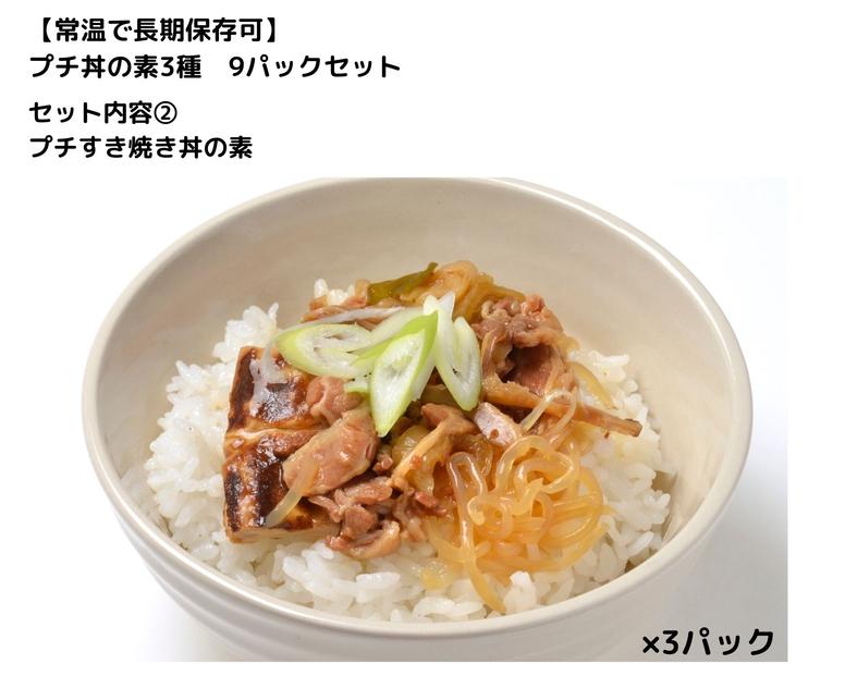 【常温で3年保存可】 プチ丼の素3種  9パックセット