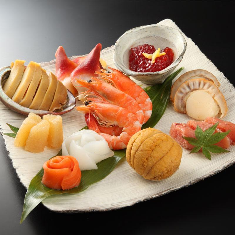 いわき七浜漬B あわび すじこ たらこ 数の子 うに貝焼き 帆立 有頭えび ほっき貝 いか サーモンの粕漬 詰め合わせ ｜ 福島県 いわき市 大川魚店 CK003