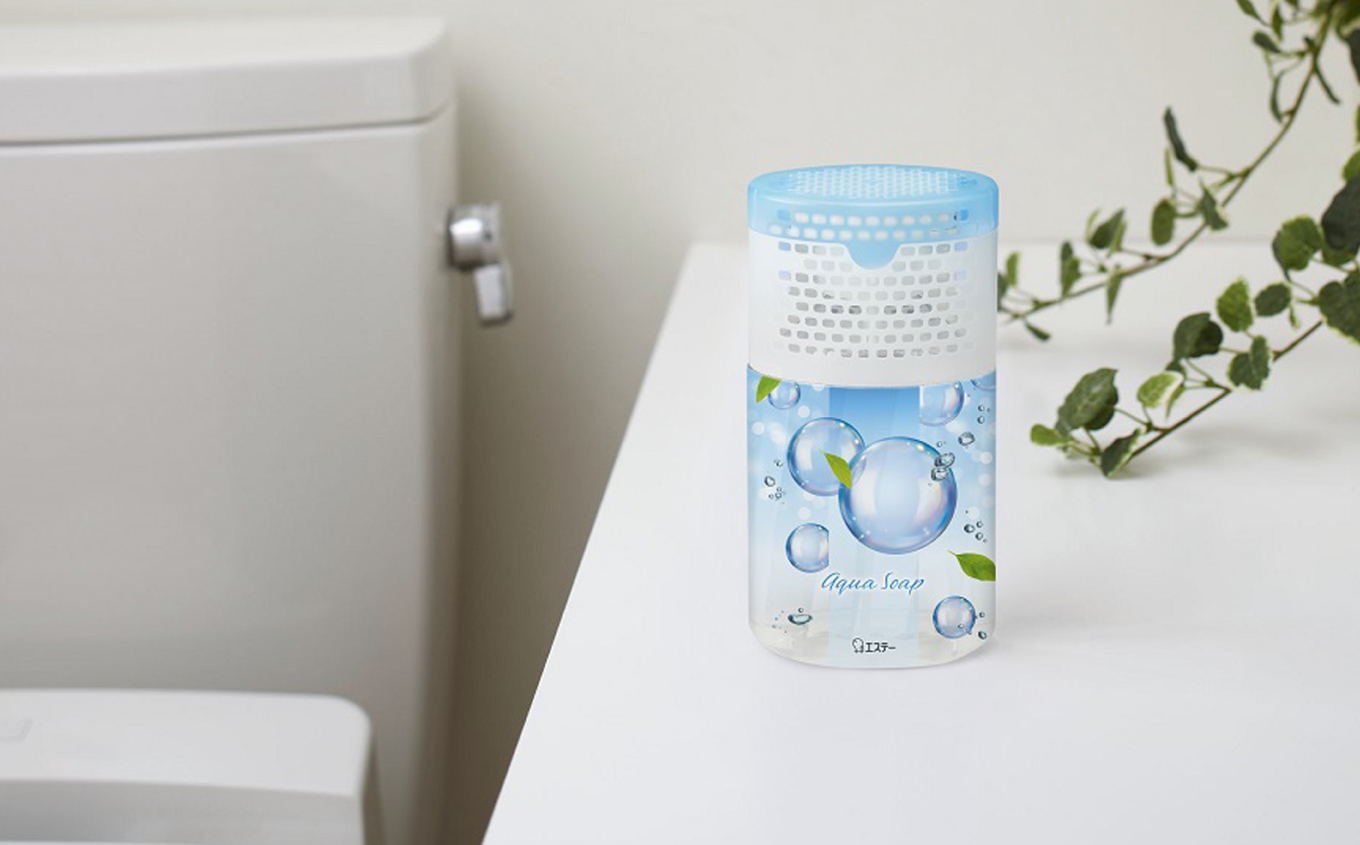 空気をかえようエステー　トイレの消臭力　アクアソープ6個セット | トイレの消臭力 消臭芳香剤 エステー製品 トイレ用消臭剤 ナノパウダー 強力消臭 長持ち香り アクアソープ 尿臭対策 芳香調整可能 スッキリ香る 消臭グッズ  消臭力シリーズ トイレ快適グッズ | NK003