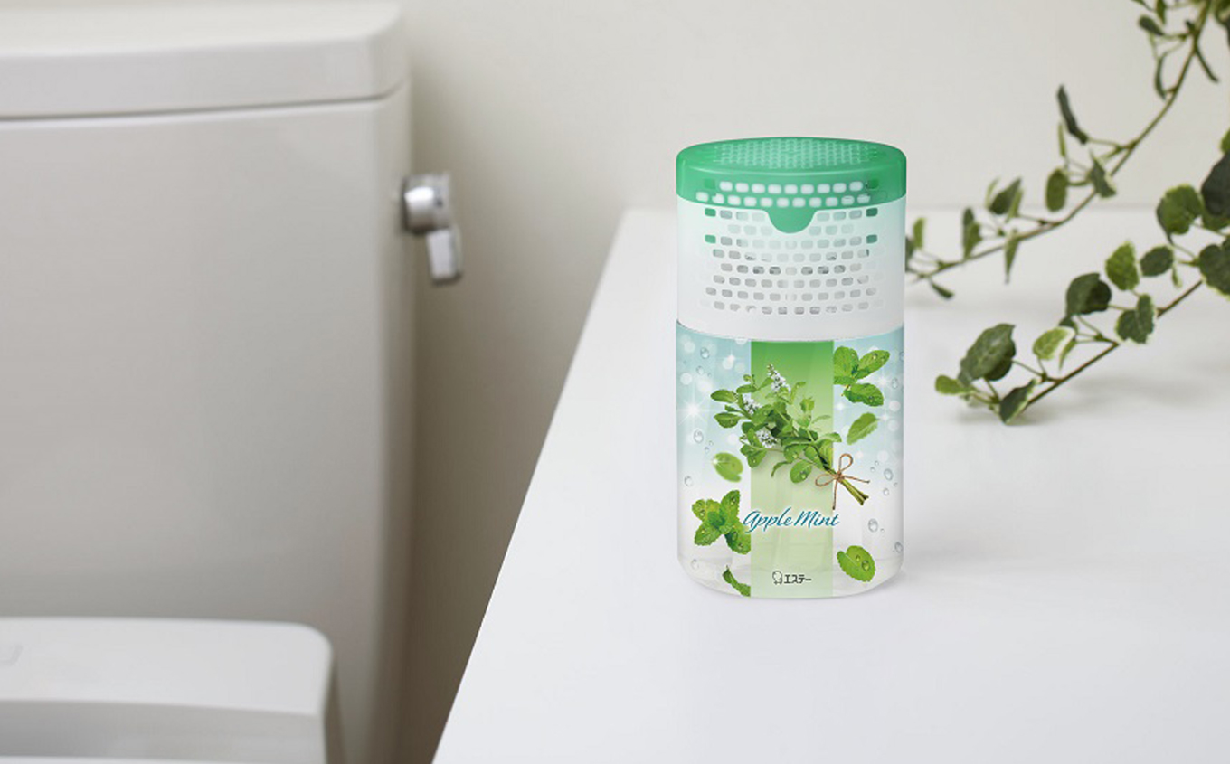 空気をかえようエステー　トイレの消臭力　アップルミント6個セット | トイレの消臭力 消臭芳香剤 エステー製品 トイレ用消臭剤 ナノパウダー 強力消臭 アップルミント 長持ち香り 尿臭対策 芳香調整可能 スッキリ香る 消臭グッズ  消臭力シリーズ トイレ快適グッズ | NK005