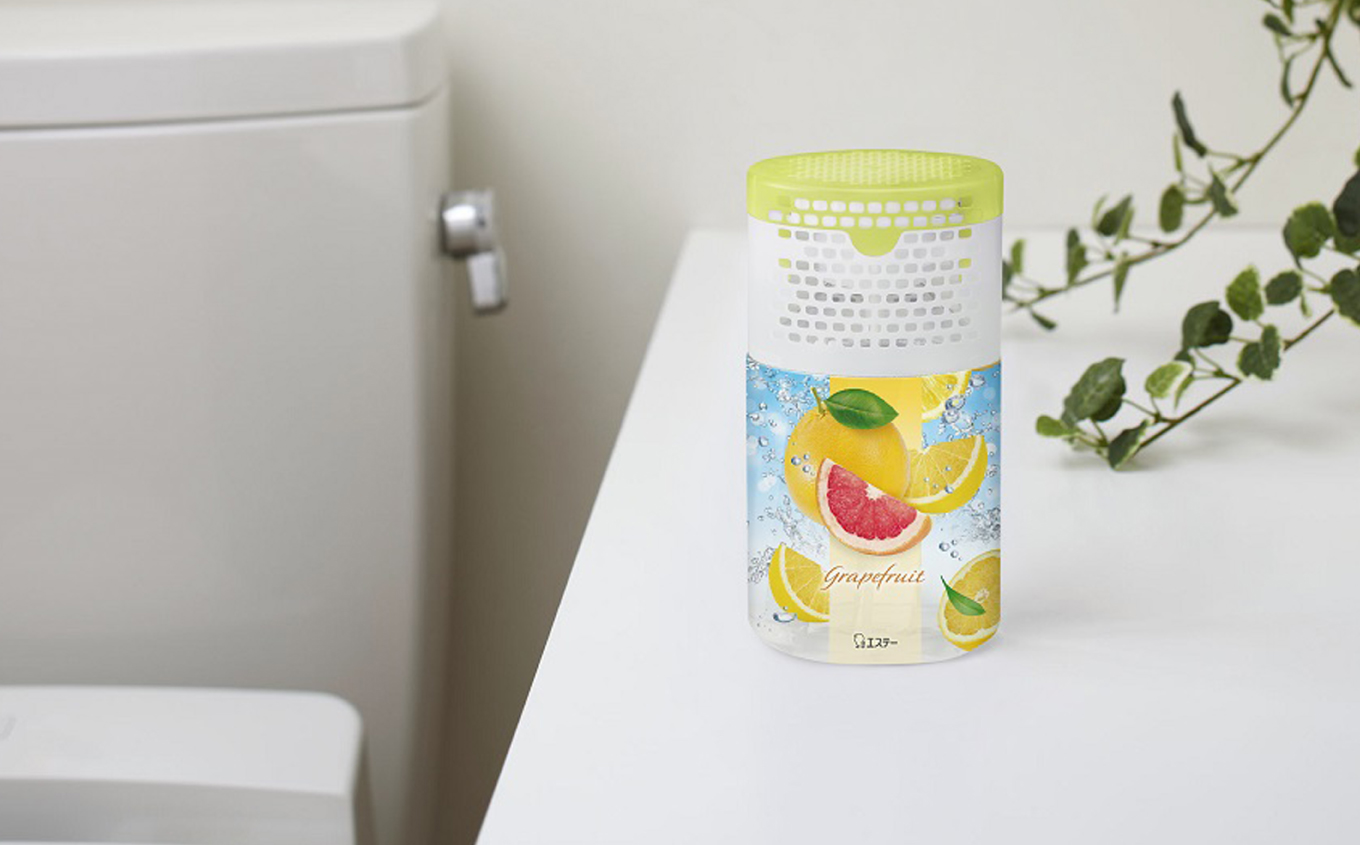 空気をかえようエステー　トイレの消臭力　グレープフルーツ6個セット | トイレの消臭力 消臭芳香剤 エステー製品 トイレ用消臭剤 ナノパウダー 強力消臭 長持ち香り 尿臭対策 芳香調整可能 スッキリ香る グレープフルーツ 消臭グッズ  消臭力シリーズ トイレ快適グッズ | NK007