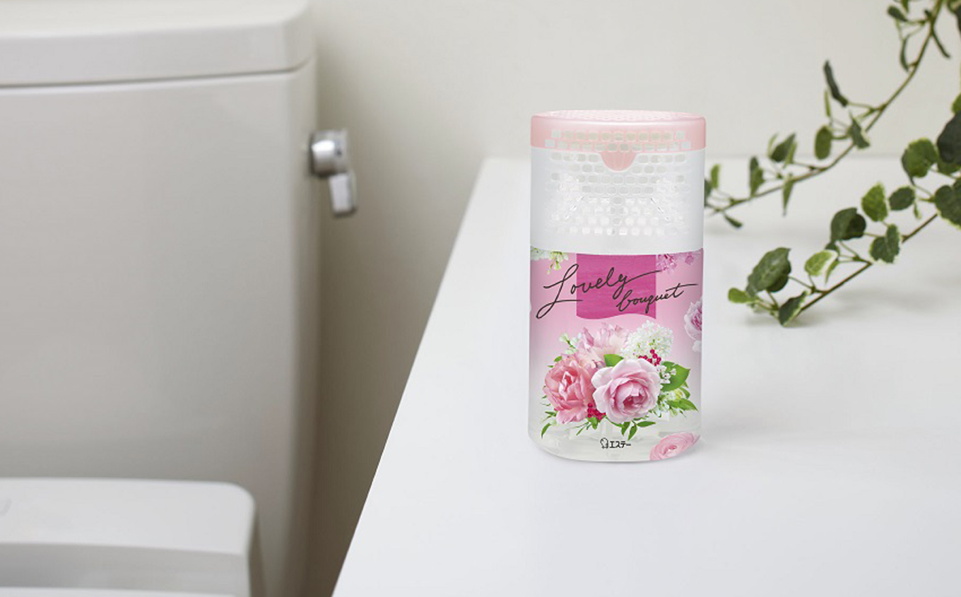 空気をかえようエステー　トイレの消臭力　ラブリーブーケ6個セット | トイレの消臭力 消臭芳香剤 エステー製品 トイレ用消臭剤 ナノパウダー 強力消臭 長持ち香り 尿臭対策 芳香調整可能 ラブリーブーケ スッキリ香る 消臭グッズ 消臭力シリーズ トイレ快適グッズ | NK011