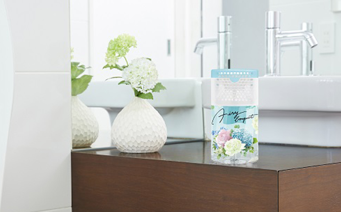 空気をかえようエステー　トイレの消臭力　エアリーブーケ6個セット | トイレの消臭力 消臭芳香剤 エステー製品 トイレ用消臭剤 ナノパウダー 強力消臭 長持ち香り 尿臭対策 芳香調整可能 エアリーブーケ スッキリ香る 消臭グッズ 消臭力シリーズ トイレ快適グッズ | NK013