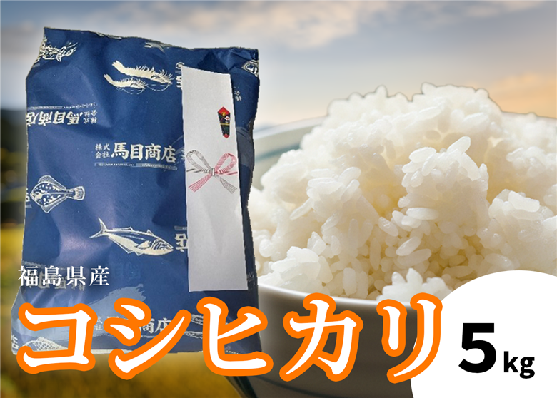 【令和7年度産 新米】福島県産コシヒカリ 5kg | 福島県産 コシヒカリ 新米 令和7年産 順次発送 白米 単一原料米 粒揃い 甘み もちもち ふっくら つややか ごはん ギフト 精米 | BF038