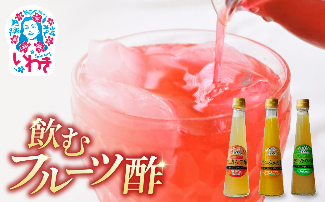 フクハウス飲むフルーツ酢3本Bセット | フクハウス 飲むフルーツ酢 福島産 みかん酢 キウイ酢 りんご酢 健康ドリンク 美容 ダイエット 福島フルーツ 甘酸っぱい ギフト プレゼント | OF001-3-B Bセット