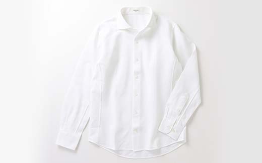 白河市の縫製工場が縫い上げる逸品！宇宙心地シャツ モクロディ ワイドカラー 【ホワイト】リラックスフィット【M】  F23R-998