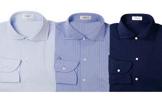 【3枚セット】白河市の縫製工場が縫い上げる逸品！宇宙心地シャツ3枚セット 【白無地+ランダム2枚】レギュラーフィット【L】  F24R-050