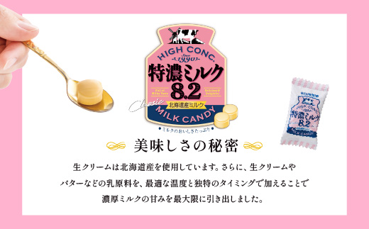 UHA味覚糖 特濃ミルク8.2 2種セット（北海道産ミルク＆塩ミルク）合計6パック入り キャンディ お菓子 あめ アメ飴 菓子 食品  F24R-136