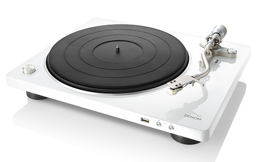 DENON USBメモリーへのダイレクト録音対応 MMカートリッジ対応フォノイコライザー搭載 本格マニュアル・レコードプレーヤー ホワイト DP450USBWTE F24R-146