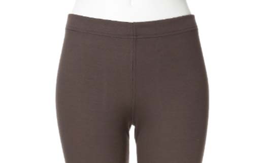 白河市の縫製工場が縫い上げる逸品！【婦人】宇宙心地レギンスパンツ 【サイズ38】ブラウン  F24R-030