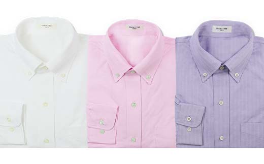 【3枚セット】白河市の縫製工場が縫い上げる逸品！宇宙心地シャツ3枚セット 【白無地+ランダム2枚】リラックスフィット【XL】  F24R-054