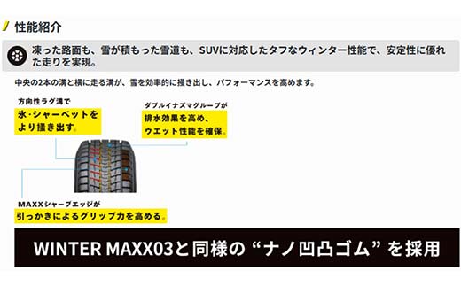 ダンロップタイヤスタッドレス　WINTER MAXX SJ8+ 225/55R18 98Q 4本セット ダンロップ タイヤ 車 くるま クルマ SUV 福島県 白河市 ふるさと納税  F24R-154 225/55R18 98Q