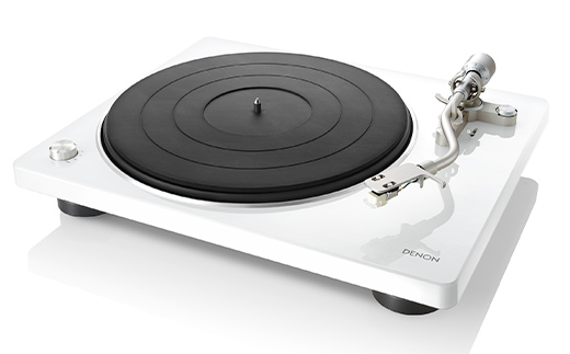DENON MMカートリッジ対応フォノイコライザー搭載 本格マニュアル・レコードプレーヤー DP400WTEM ホワイト F24R-144