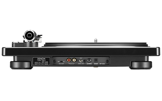 DENON MMカートリッジ対応フォノイコライザー搭載 本格マニュアル・レコードプレーヤー DP400BKEM ブラック F24R-143