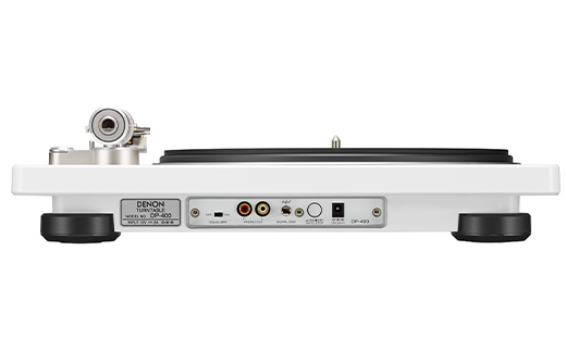 DENON MMカートリッジ対応フォノイコライザー搭載 本格マニュアル・レコードプレーヤー DP400WTEM ホワイト F24R-144