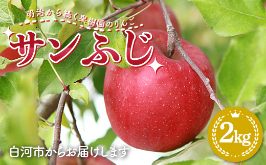 【2026年出荷分先行予約】明治から続く果樹園のりんご「サンふじ」2kg（玉数おまかせ） りんご リンゴ 林檎 果物 くだもの フルーツ 福島県 白河市 F24R-220