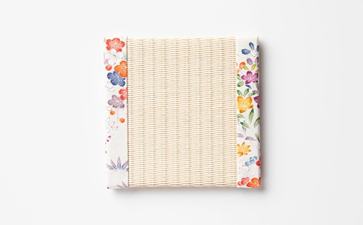 畳コースター 1枚 Sサイズ 加賀友禅（白） 久保木畳店 TATAMIV