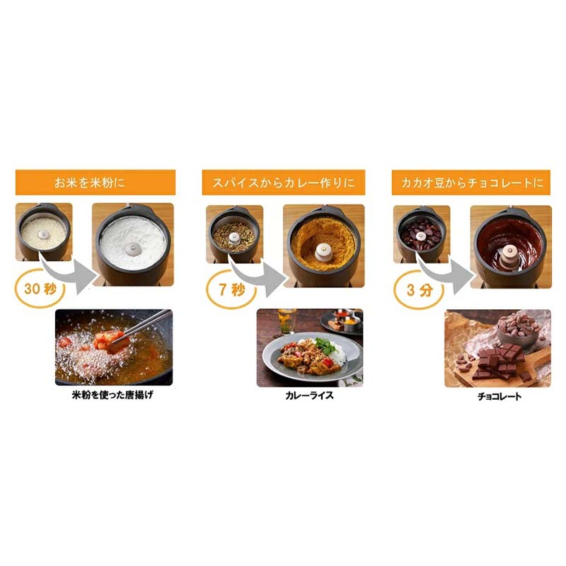 山本電気 万能粉ひき器「YAMAMOTO 万能ミル」(Y-308B-CH) F7X-0172