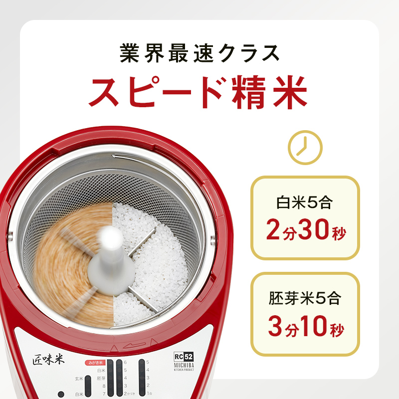 山本電気 道場六三郎監修 家庭用精米機 匠味米 ホワイト (M