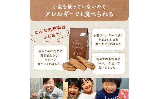 グルテンフリー 米粉で作った麺「う米めん」玄米タイプ12