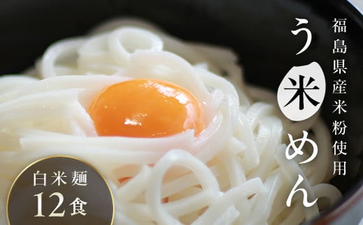 グルテンフリー 米粉で作った麺「う米めん」12食入り F7X-020