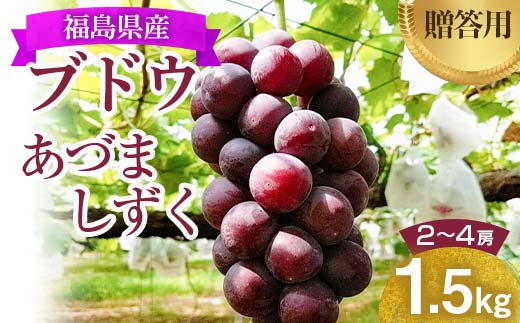 ぶどう あづましずく 1.5kg(2～4房) 贈答用 ＜佐藤果樹園＞ F7X