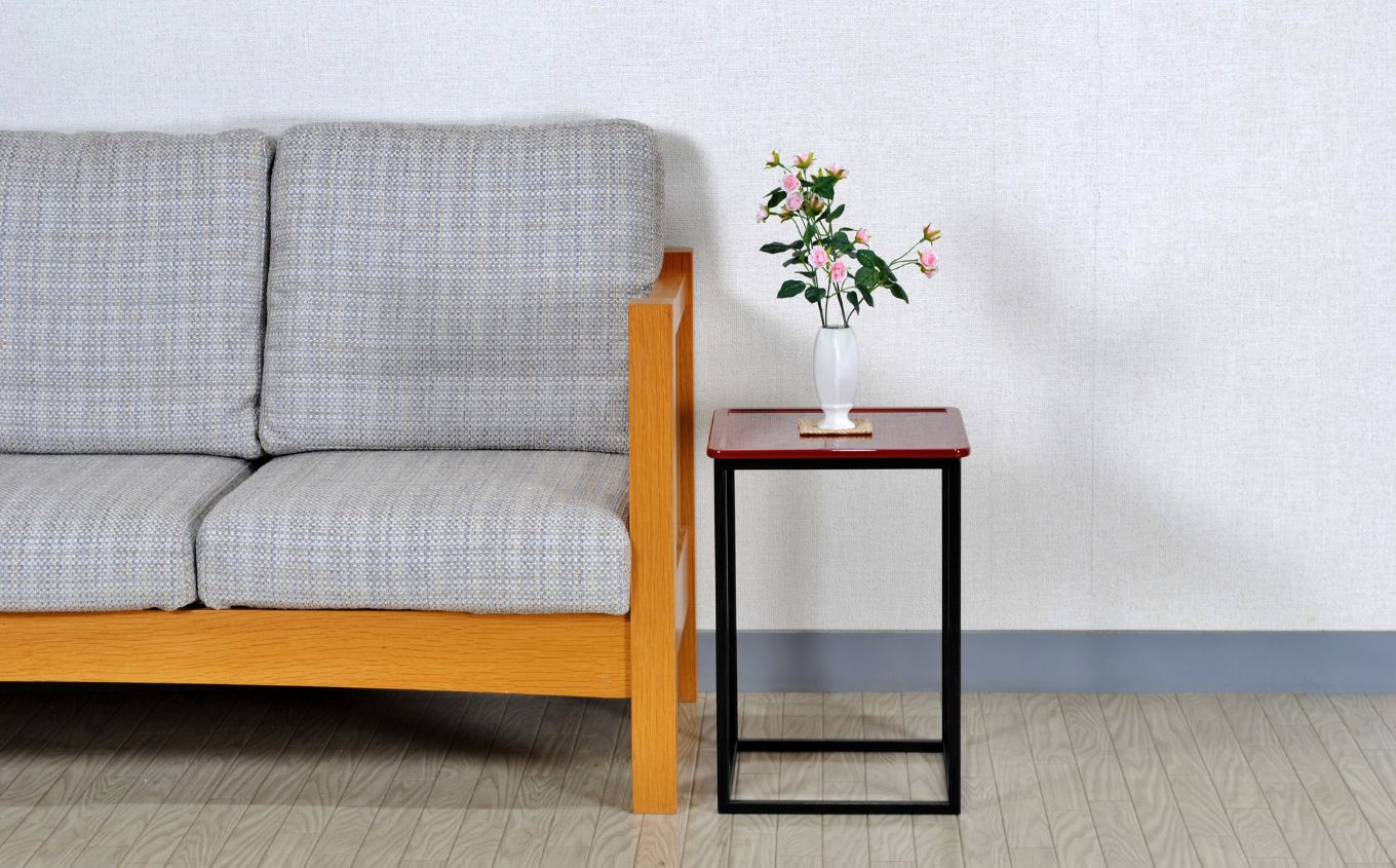 〈創業明治2年、田中家具謹製〉二本松伝統家具 レトロモダンサイドテーブル 1段 #1【田中家具】