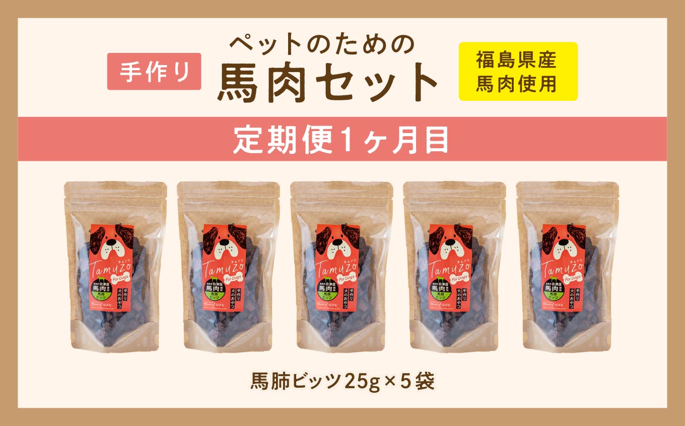 【3ヶ月定期便】ペットのための馬肉セット 計11袋【ハートオブワン】