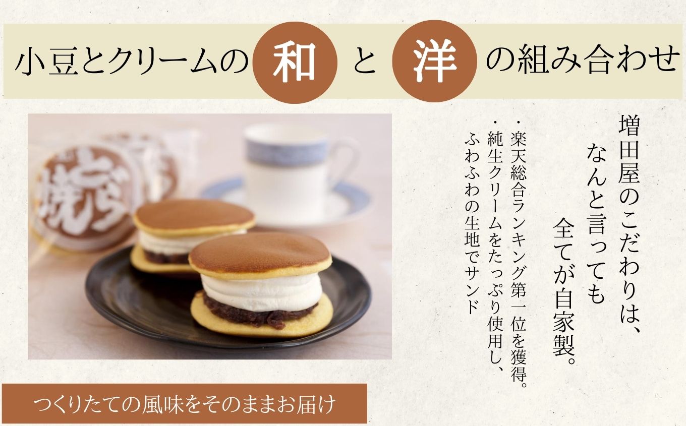 純生クリームどら焼き4個 ずんだ生どら焼き4個【増田屋】