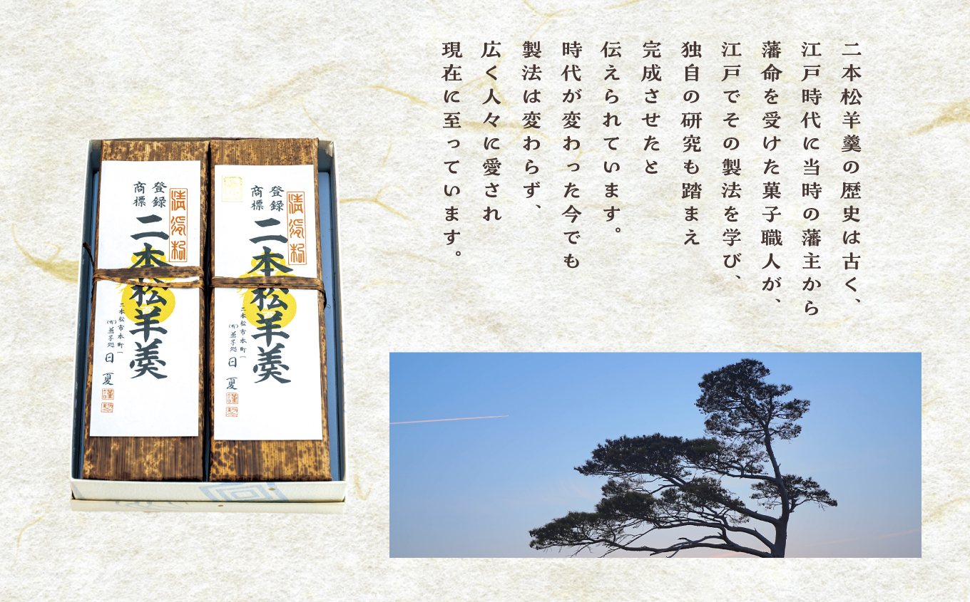 二本松羊羹2本【菓子処日夏】