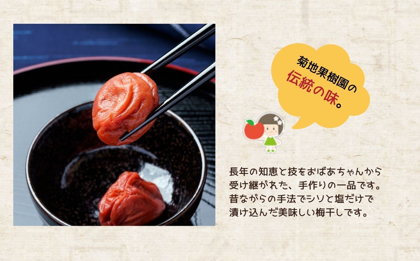 昔ながらの美味しい梅干し4個セット【菊地合名会社】