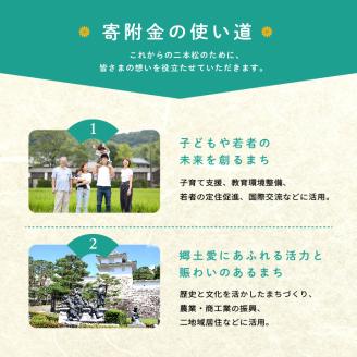 ふるさと応援寄附金 （返礼品なし）3,000円【福島県二本松市】