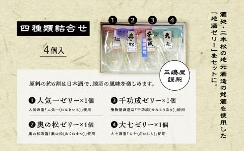 二本松4蔵の味　地酒ゼリー【御菓子師　玉嶋屋】