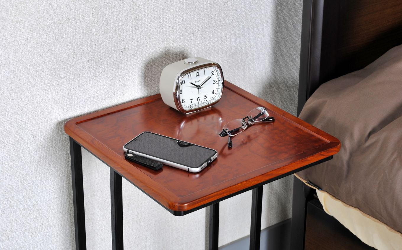 〈創業明治2年、田中家具謹製〉二本松伝統家具 けやきのサイドテーブル 1段 #2【田中家具】